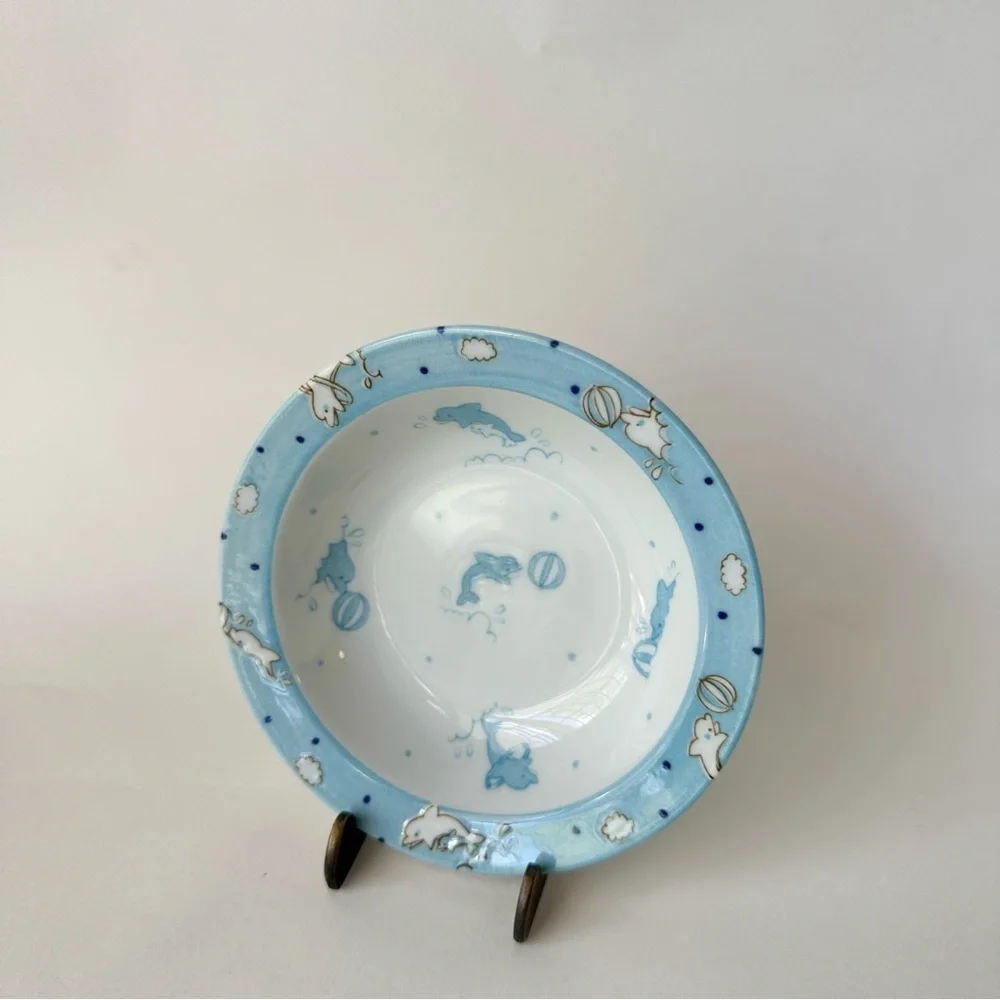 Haruka Japan Dolphin Ceramic Bowl